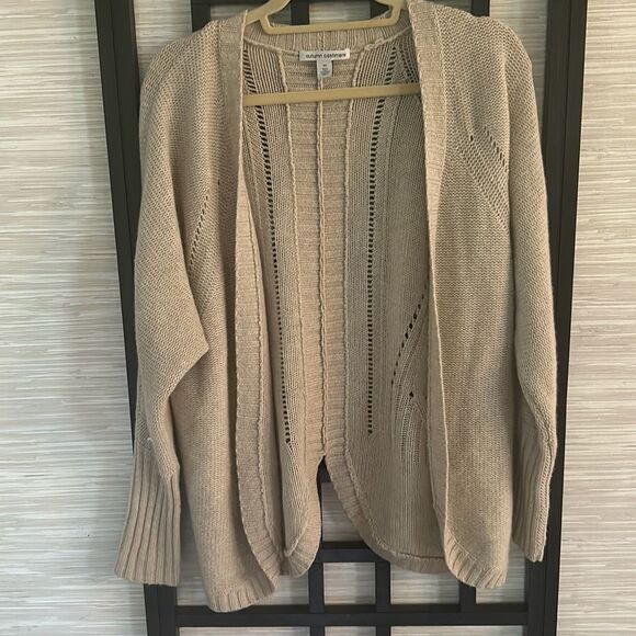 Autumn cashmere oatmeal beige open oversized cardigan size XS 100% cashmere - Picture 1 of 7